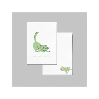 프레젠트엣 시그니처 엽서_연두 야옹이