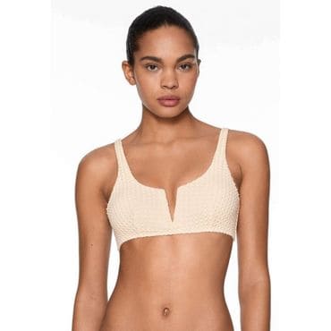 이스퀘어 4434862 OYSHO BUBBLE TEXTURED - Bikini top white