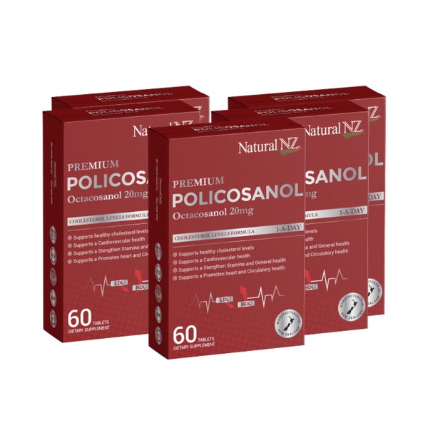 뉴질랜드 내추럴엔젯 프리미엄 폴리코사놀 옥타코사놀 20mg 함유 60정 5개