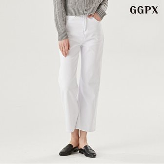 GGPX 정상가:69,000원  데일리 심플 스트레이트 코튼 크롭 팬츠 (GOATA003D)