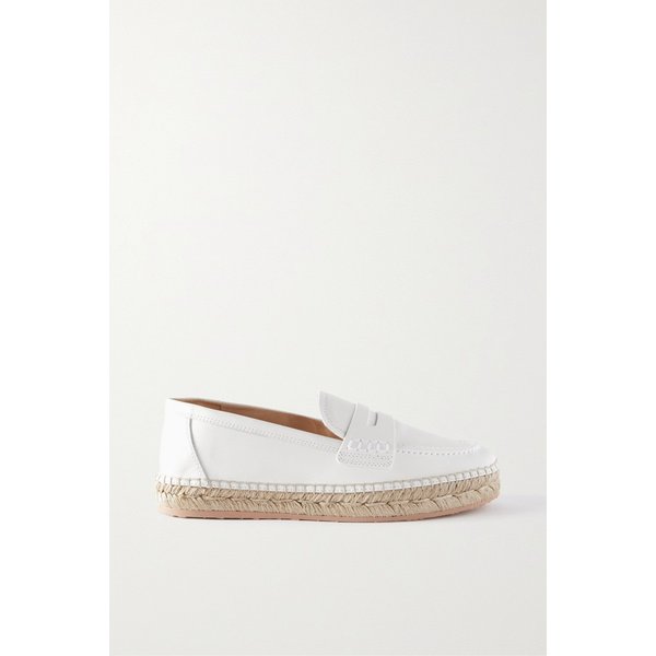 Alima Leather Espadrille Loafers 화이트