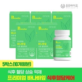 프리미엄 바나바잎 식후 혈당케어 5박스(총10개월분) 코로솔산 국내 최대함량