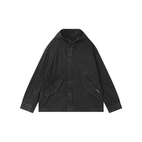 버커루 C/N 가먼트다잉 후드 야상 숏 점퍼(B251JP105P)