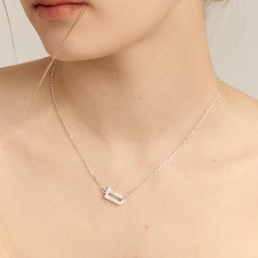 [In521]Shiny Signature Silver Necklace