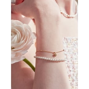 fia heart pearl layered bracelet