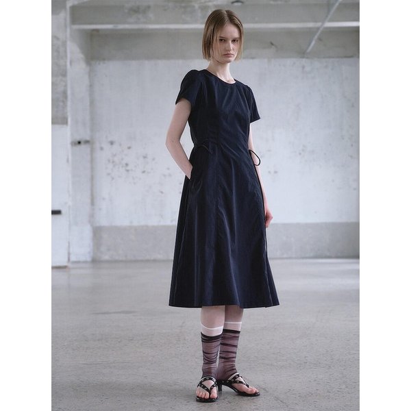 String Detail Long Dress  Navy (KE6371M09R)