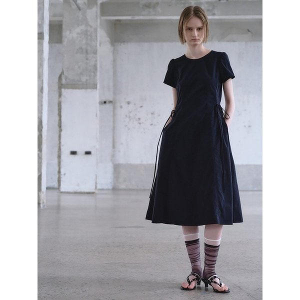 String Detail Long Dress  Navy (KE6371M09R)