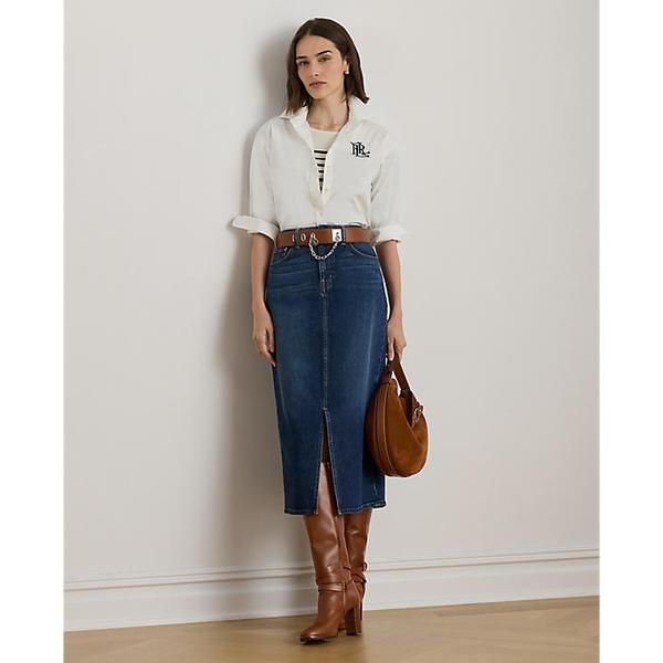 데님 미디 스커트(WMLRSKTS6H20284410)