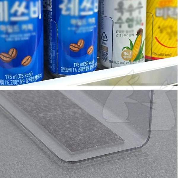 확대된 대표 투명 가림막 25x12cm 파티션 자석형 칸나누기 칸막이 L자