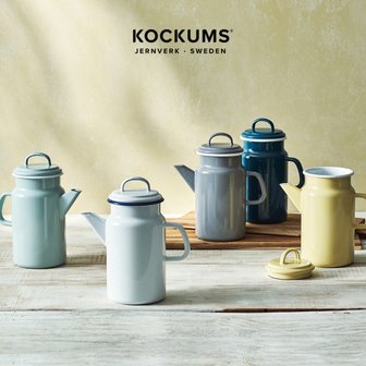 Kockums Jernverk 코쿰 법랑 티팟 주전자 2L