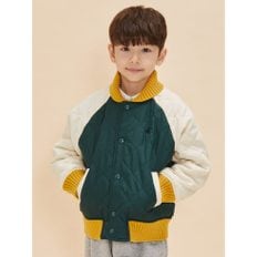 [BEANPOLE KIDS] 바서티 캐주얼 패딩 점퍼  그린 (BI4838U04M)