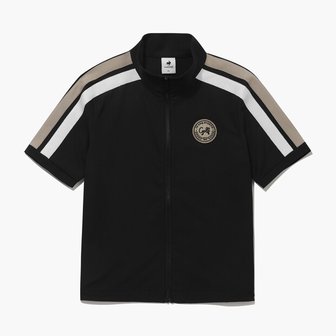 르꼬끄골프 [여주점] 여성 선데이 라인 포인트 반팔 풀집업 점퍼 GQ122LBL35 BLCK