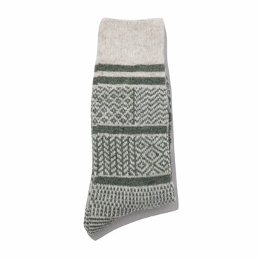 커스텀멜로우 Green Wool Nordic Socks_CALAX24511GRX