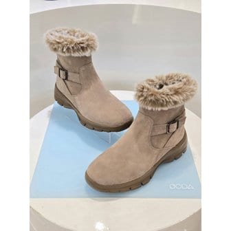 소다 [시흥점] 여성 퍼 경량 기모 앵클부츠 (ALB304)