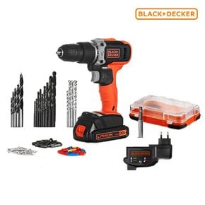 블랙앤데커 20V 무선 충전 햄머드릴(100pcs 액세서리 포함) EBCD704