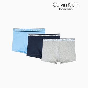 Calvin Klein Underwear 남성 웨이스트밴드 코튼 스트레치 버라이어티 3PK 트렁크 (NP2312O-L2A)