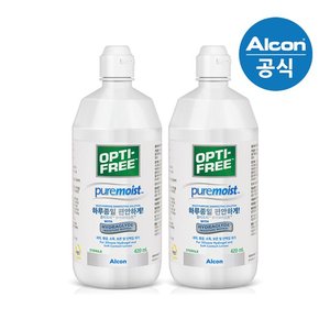 옵티프리 [알콘] 옵티프리 렌즈세척액 퓨어모이스트 420ml 2개