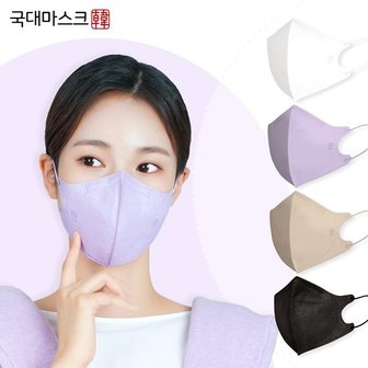  [1+1] KF94 국대마스크 새부리형 2D 50매 보라색