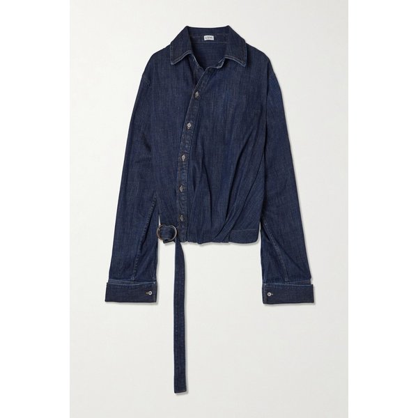 벨티드 어시메트릭 드레이프 데님 셔츠 46376663162958468