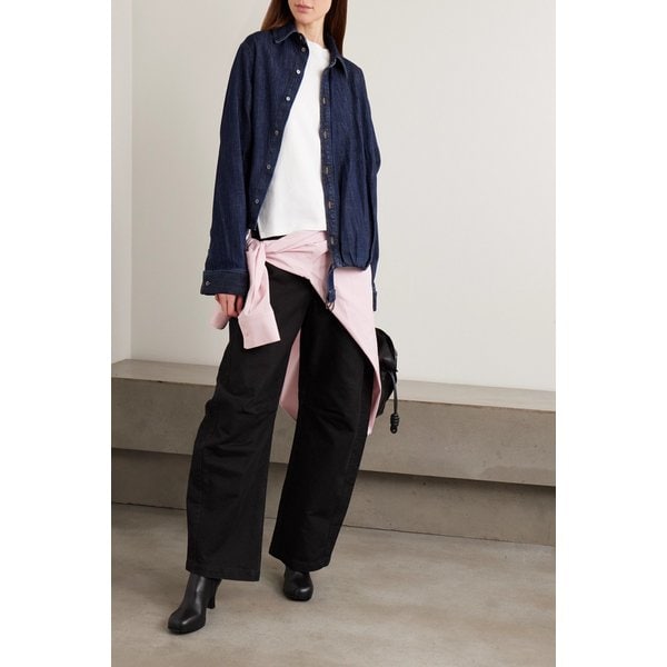 벨티드 어시메트릭 드레이프 데님 셔츠 46376663162958468