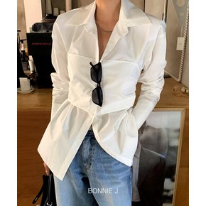 브이넥 슬림 셔츠 블라우스 정장 와이셔츠 봄 화이트 블루 오피스룩