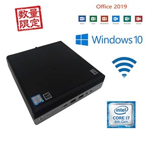 HP 미니 PC 엘리트 데스크 800G4 DM MS 오피스 2019 윈 10 8세대 코어 i7-8700T 2.4GHz 참조