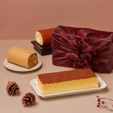 (보자기포장) 롤&쌀카스테라 세트