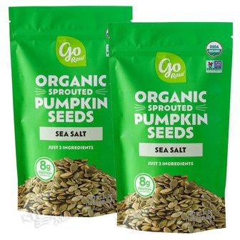  [1+1]고로우 오가닉 발아 호박씨 펌킨 씨드 624g GO RAW SPROUTED ORGANIC PUMPKIN SEEDS WITH S