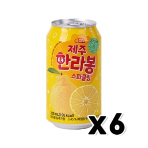 천지개벽 제주한라봉스파클링 캔음료 355ml x 6개