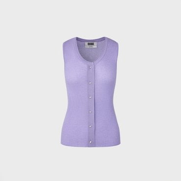 EENK Round Neck Knit Vest - Lavender