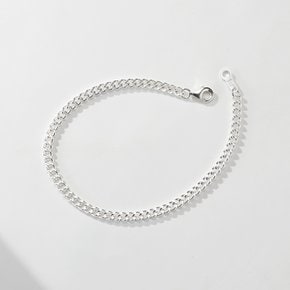 Silver925 슬림 민체인 남자 팔찌