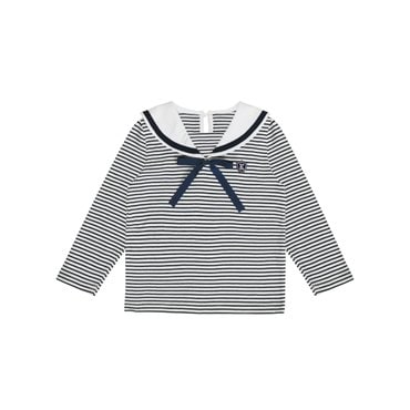 키앙 세일러 카라 스트라이프 티셔츠(Navy)