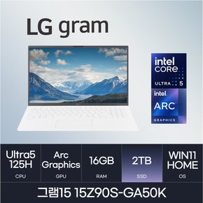 LG전자 2024 그램15 15Z90S-GA50K (WIN11HOME/SSD2TB/RAM16GB)