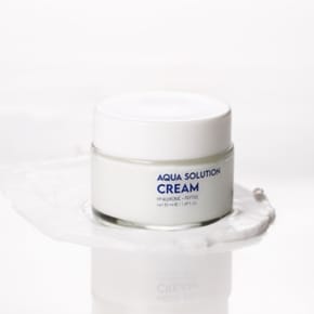 아쿠아 솔루션 수분 크림 50ml 2개 푸석푸석 칙칙한 건조 피부 탄력 장벽 보습 영양 히알루론 펩타이드