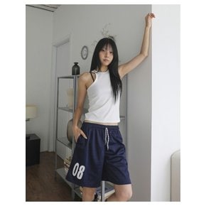 SKINNY RIBBED RACER TANK  TOP_T316TP135