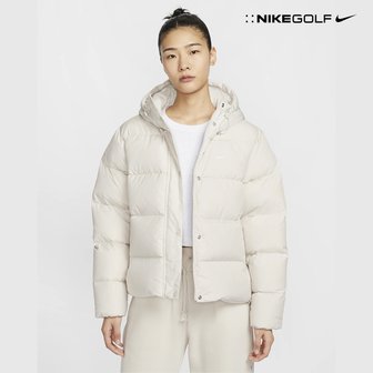 나이키골프 FZ5929-104 나이키 스포츠웨어 메트로 패딩 여성 써마핏 루즈 다운 후드 재킷