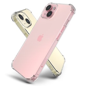 신지모루 아이폰15 모서리 보호 변색 방지 투명 범퍼 케이스 에어쉴드