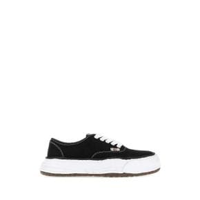 MAISON MIHARA YASUHIRO 블랙 캔버스 베이커 스니커즈 A16FW704 BLACK