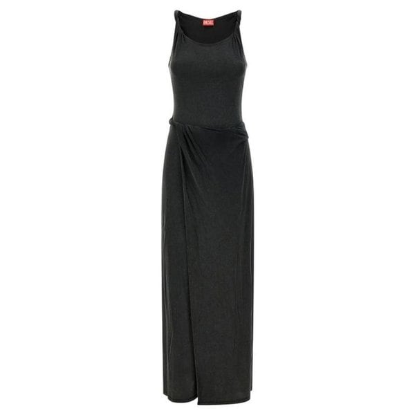 26SS 디젤 D 에스티가 맥시 드레스 A21867 0EPCJ 900A BLACK DOM