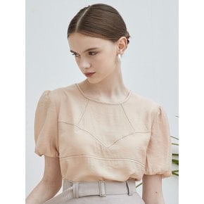 j761 stitched blouse (peach)