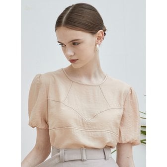 JOORTI j761 stitched blouse (peach)