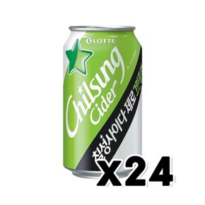 칠성사이다 제로 그린플럼 매실맛 탄산캔음료 355ml x 24개