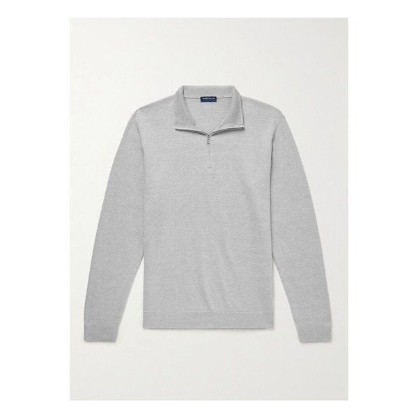 피터 밀러 애쉬랜드 버즈아이 메리노 울 리넨 코튼 혼방 하프집업 스웨터 1647597357786371