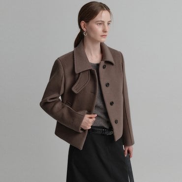 룩캐스트 카미 울 숏 자켓_코코아 / KAMI WOOL SHORT JACKET_COCOA