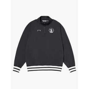 FC EMBLEM QUARTER ZIP-UP-DARK GREY