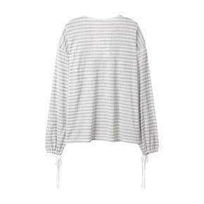 아일렛 넥 포인트 스트라이프 썸머 티셔츠 (GQ6TS045F)