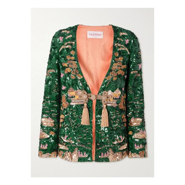 시퀸 실크 재킷 그린 1647597358770249