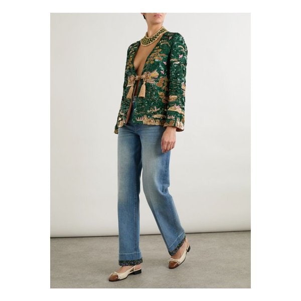 시퀸 실크 재킷 그린 1647597358770249