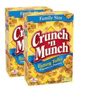  미국직구 Crunch `n Munch 크런치앤먼치 버터 토피 팝콘 앤 피넛 340g 2팩