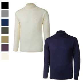 남자 국산 고급 울 반폴라넥 니트티 GL-KN-21